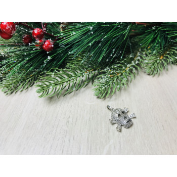 Sky Jewelry Серебряный кулон -череп  с фианитами