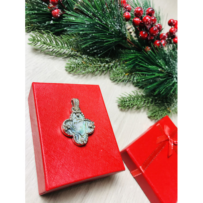 Sky Jewelry Серебряный кулон с камнем Галиотис (Гелиотис)