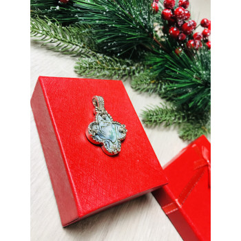 Sky Jewelry Серебряный кулон с камнем Галиотис (Гелиотис)