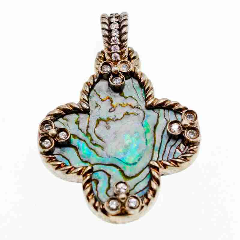 Sky Jewelry Серебряный кулон с камнем Галиотис (Гелиотис)