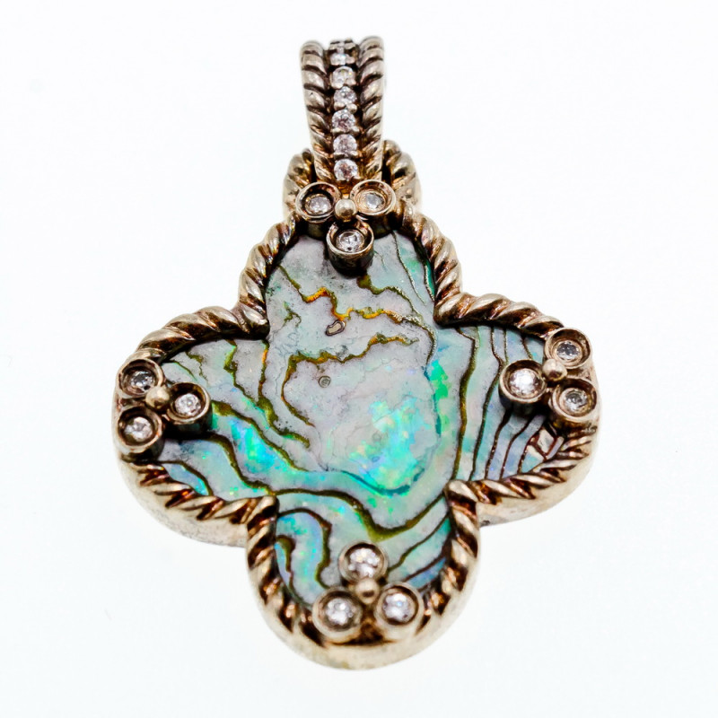 Sky Jewelry Серебряный кулон с камнем Галиотис (Гелиотис)