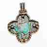 Sky Jewelry Серебряный кулон с камнем Галиотис (Гелиотис)