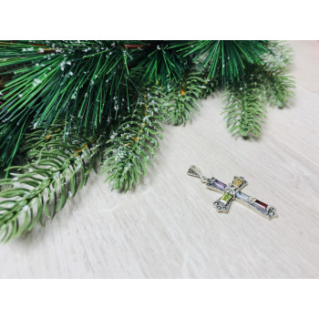 Sky Jewelry Серебряный крестик с натуральными камнями