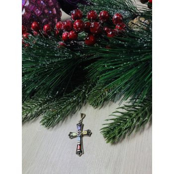 Sky Jewelry Серебряный крестик с натуральными камнями