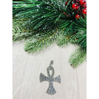 Sky Jewelry Серебряный кулон с камнями Морион