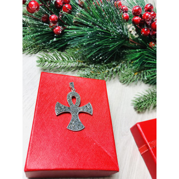 Sky Jewelry Серебряный кулон с камнями Морион