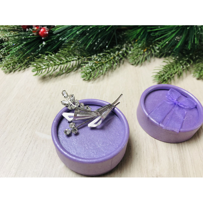 Sky Jewelry Серебряная брошь с фианитами