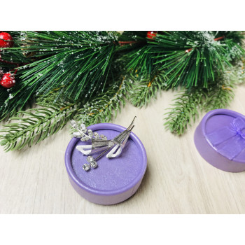 Sky Jewelry Серебряная брошь с фианитами