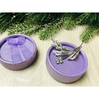 Sky Jewelry Серебряная брошь с фианитами