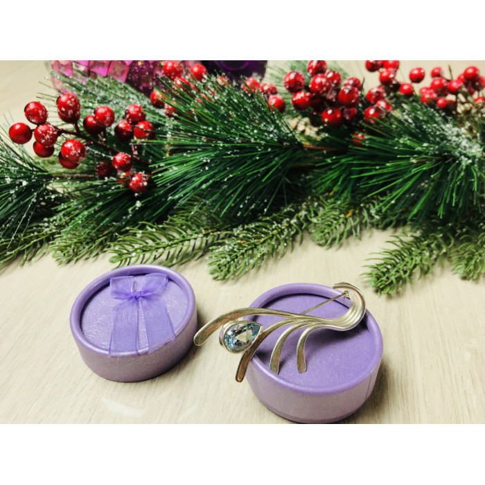 Sky Jewelry Серебряная брошь 925 проба  с топазом