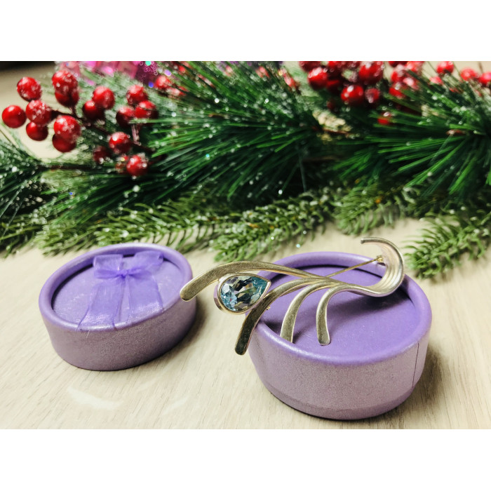 Sky Jewelry Серебряная брошь 925 проба  с топазом