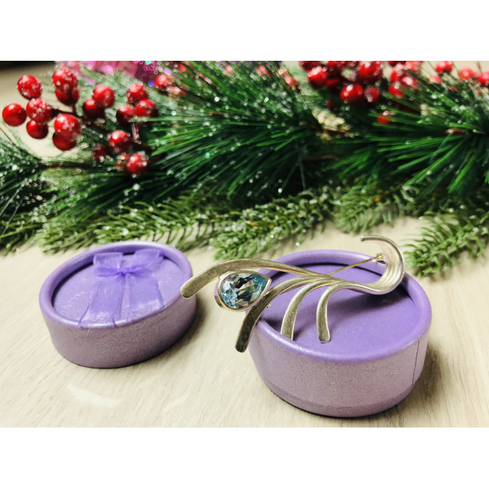 Sky Jewelry Серебряная брошь 925 проба  с топазом