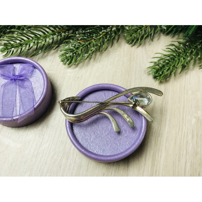 Sky Jewelry Серебряная брошь 925 проба  с топазом