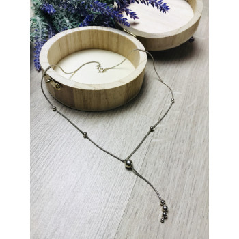 Sky Jewelry Серебряное ожерелье 925 проба с бусинками