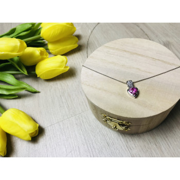 Sky Jewelry Серебряная цепочка с кулоном камень Морганит