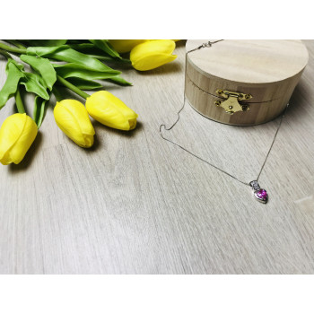 Sky Jewelry Серебряная цепочка с кулоном камень Морганит