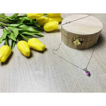 Sky Jewelry Серебряная цепочка с кулоном камень Морганит