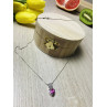 Sky Jewelry Серебряная цепочка с кулоном камень Морганит