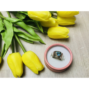 Sky Jewelry Серебряное кольцо 925 проба с голубым фианитом