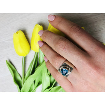 Sky Jewelry Серебряное кольцо 925 проба с голубым фианитом