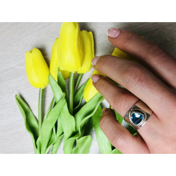 Sky Jewelry Серебряное кольцо 925 проба с голубым фианитом