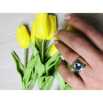 Sky Jewelry Серебряное кольцо 925 проба с голубым фианитом