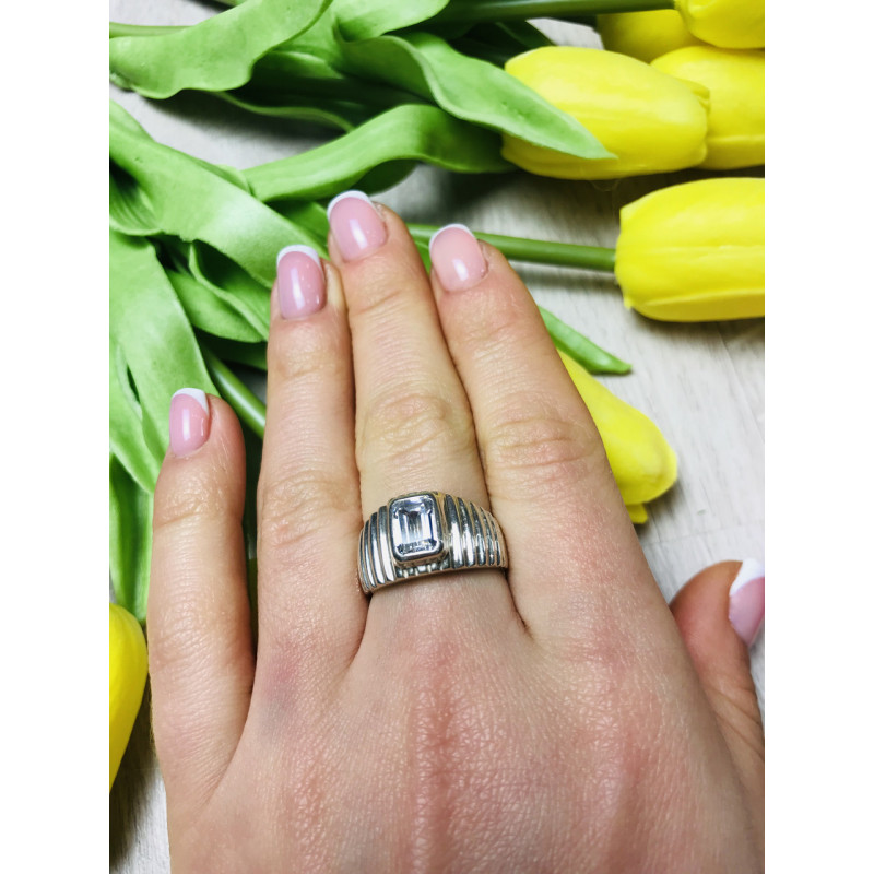 Sky Jewelry Серебряное кольцо с Гошенитом (берилл)