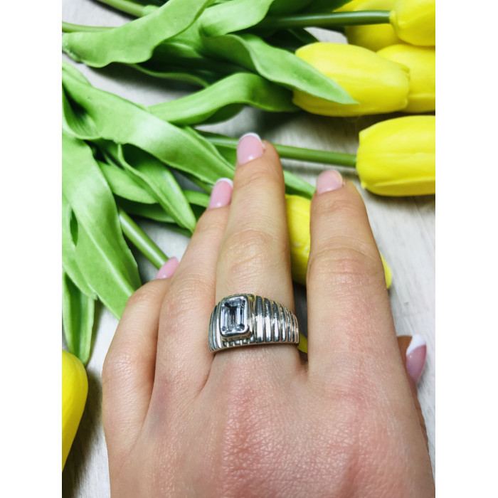 Sky Jewelry Серебряное кольцо с Гошенитом (берилл)