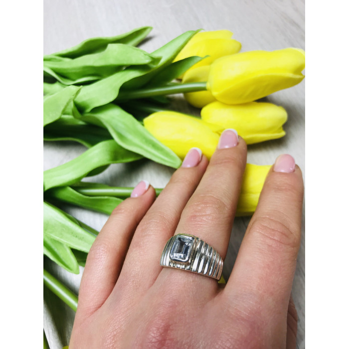 Sky Jewelry Серебряное кольцо с Гошенитом (берилл)