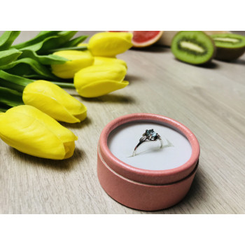 Sky Jewelry Серебряное кольцо с камнем голубая Шпинель