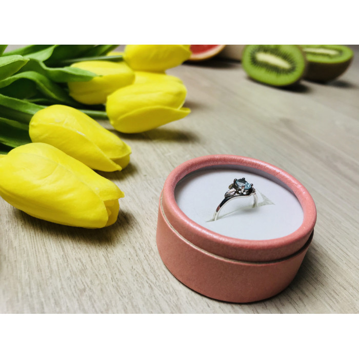 Sky Jewelry Серебряное кольцо с камнем голубая Шпинель