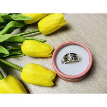 Sky Jewelry Серебряное кольцо с фианитами