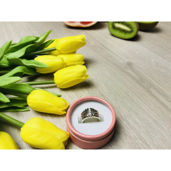 Sky Jewelry Серебряное кольцо с фианитами