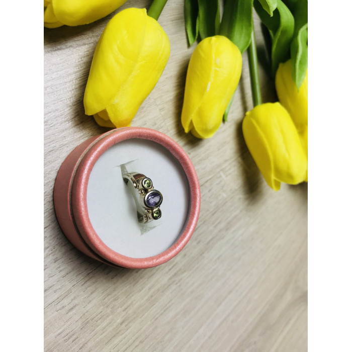 Sky Jewelry Серебряное кольцо с камнем сиреневый Турмалин