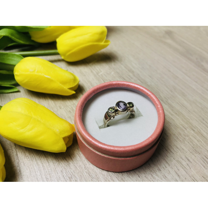 Sky Jewelry Серебряное кольцо с камнем сиреневый Турмалин