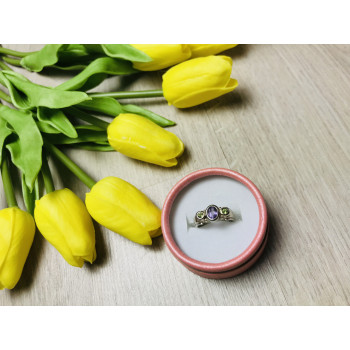 Sky Jewelry Серебряное кольцо с камнем сиреневый Турмалин