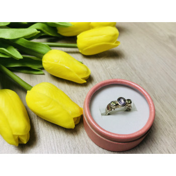 Sky Jewelry Серебряное кольцо с камнем сиреневый Турмалин