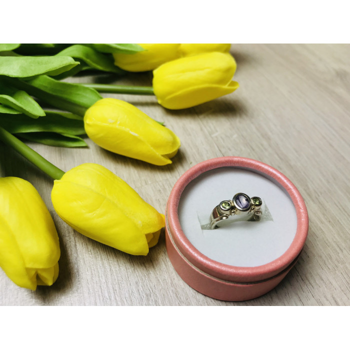 Sky Jewelry Серебряное кольцо с камнем сиреневый Турмалин