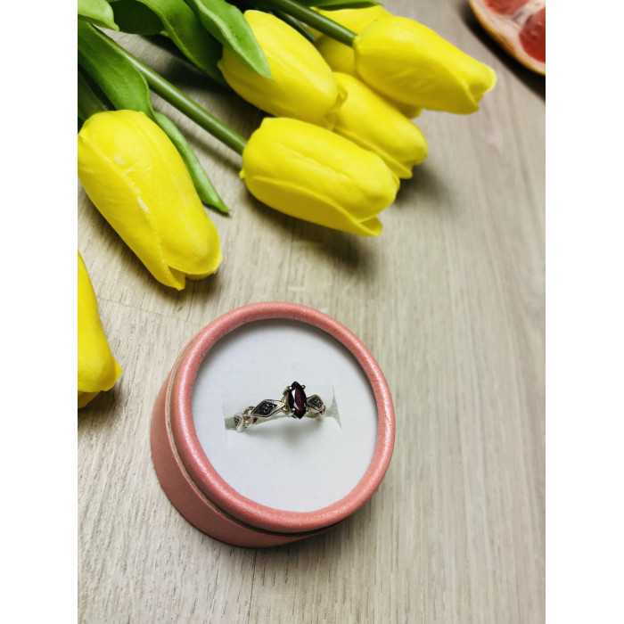 Sky Jewelry Серебряное кольцо с камнем Альмандин