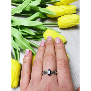 Sky Jewelry Серебряное кольцо с камнем Альмандин