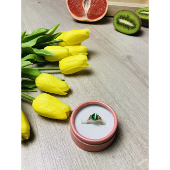 Sky Jewelry Серебряное кольцо с зеленым агатом