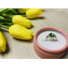 Sky Jewelry Серебряное кольцо с зеленым агатом