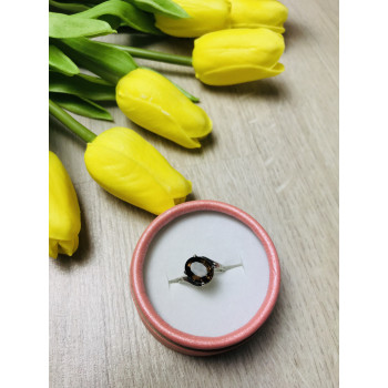 Sky Jewelry Серебряное кольцо с камнем Гессонит