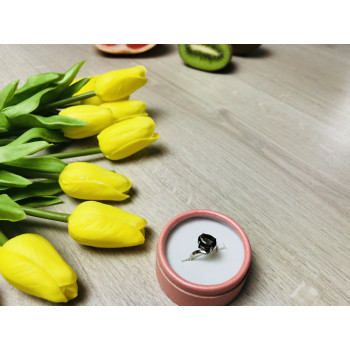 Sky Jewelry Серебряное кольцо с камнем Гессонит