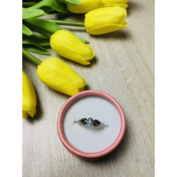 Sky Jewelry Серебряное кольцо с камнем голубая Шпинель