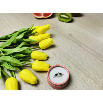 Sky Jewelry Серебряное кольцо с камнем голубая Шпинель