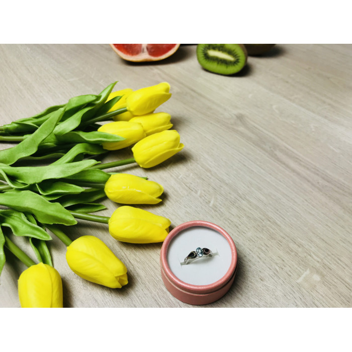 Sky Jewelry Серебряное кольцо с камнем голубая Шпинель