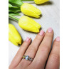 Sky Jewelry Серебряное кольцо с камнем голубая Шпинель
