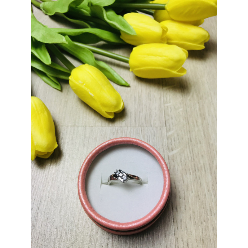 Sky Jewelry Серебряное кольцо с фианитами