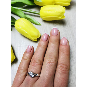 Sky Jewelry Серебряное кольцо с фианитами